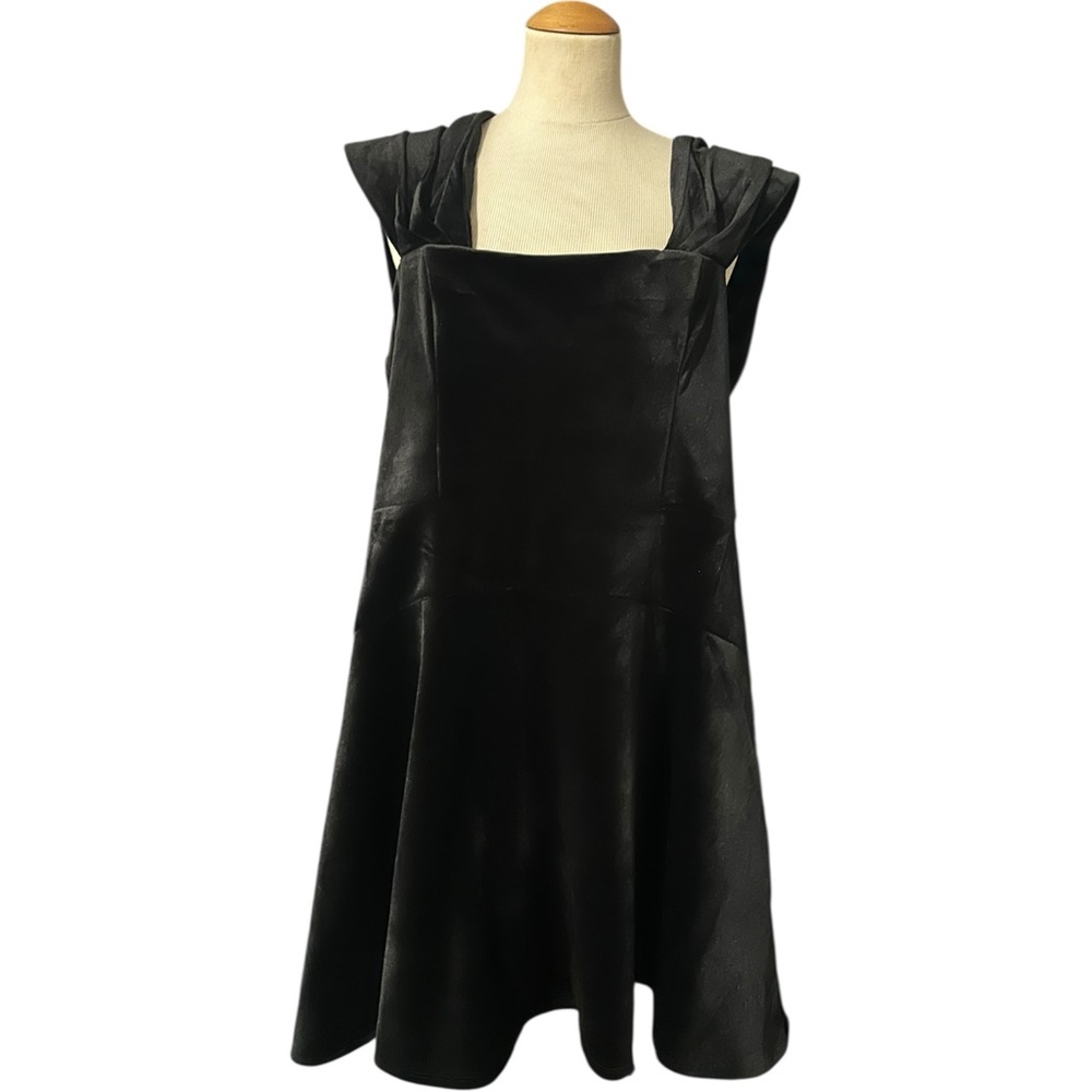 Express Velvet Off Shoulder Flare Mini Dress NWT Black XL